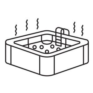 hot Hot Tub tub icon- vector illustration